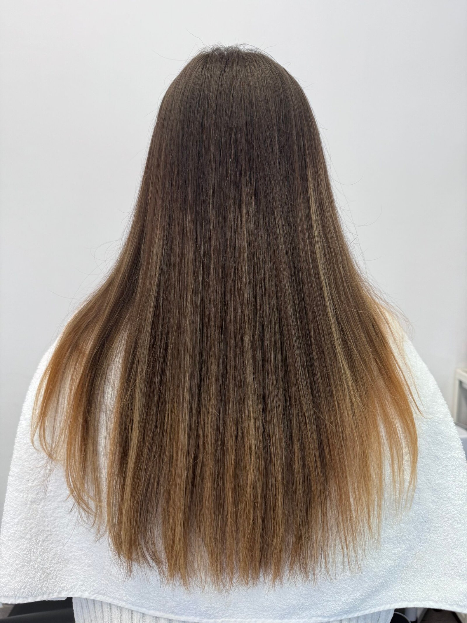 Antes — cabelo natural
